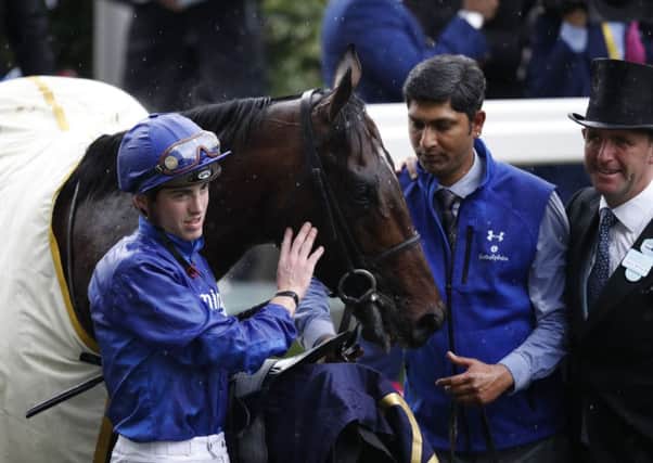 Sprinter Blue Point and jockey James Doyle who go for a rare Group One double on the last day of Royal Ascot. (PHOTO BY: Adrian Dennis/Getty Images)