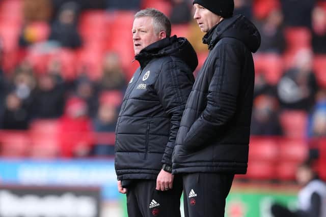 Chris Wilder(left) and his assistant Alan Knill: Simon Bellis/Sportimage