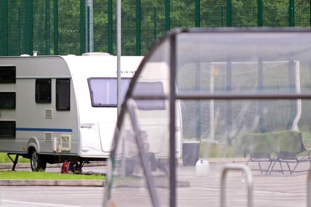 Travellers have set up camp in High Green