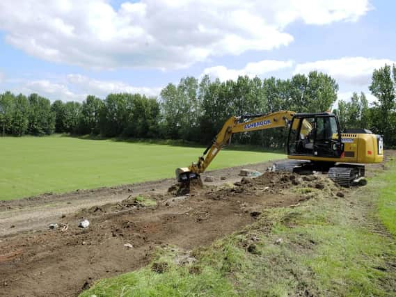 Work has started to build a 700,000 football facility with 3G pitches for Handsworth Juniors at Oliver's Mount, Sheffield. Picture: Steve Ellis