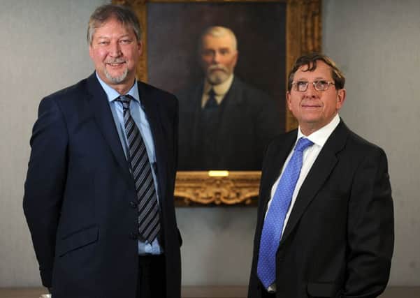 John Sutcliffe, who will be stepping down as CEO of Henry Boot, with Jamie Boot, chairman of the Sheffield-based firm. Picture: Scott Merrylees