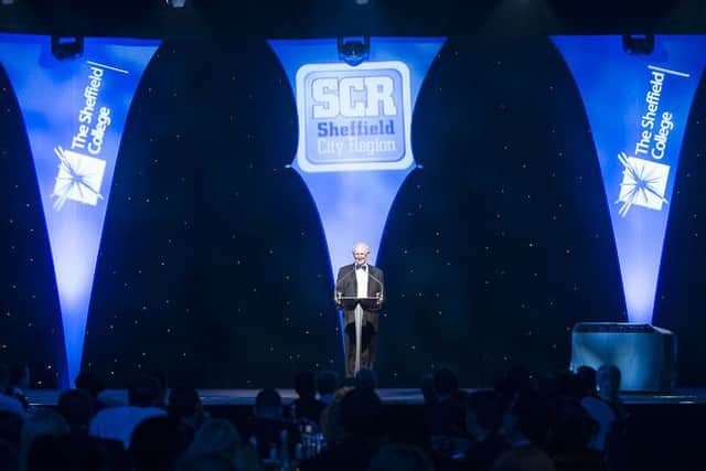 Main speaker, Sir Howard Davies, at the first Sheffield City Region Business Awards