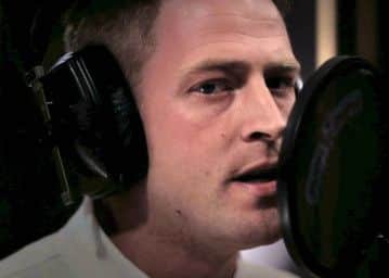 On Ilkla Moor Baht 'at charity single singer - X Factor star and ex-soldier Jonjo Kerr.