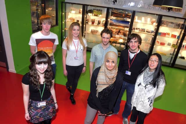 John Leggott College students who have been offered places at Oxford and Cambridge Universities, (back, L-R) Alex Merrills (18), Ellie Jaques (18), Ethan Tonks (18), William Crosby (18), Tiansi Jing (19), (front, L-R) Chloe Cliff (18) and Faryal Amir (18).
