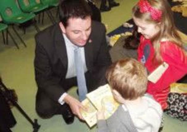 Andrew Percy MP pictured at the launch of the North Lincolnshire Imagination Library in Crowle.