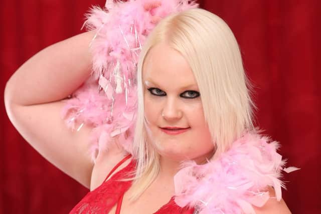 Charlene Taylor, aged 26, of Doncaster, who is also known as Chazabelle Royale, is Britain's largest burlesque dancer.Tom Maddick / Rossparry.co.uk