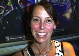 Tara Preece, aged 40, of Worksop, at Guardians of the Galaxy premiere, Cineworld Sheffield.