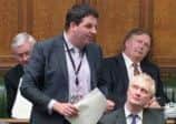 Andrew Percy MP pictured in action in the House of Commons.
