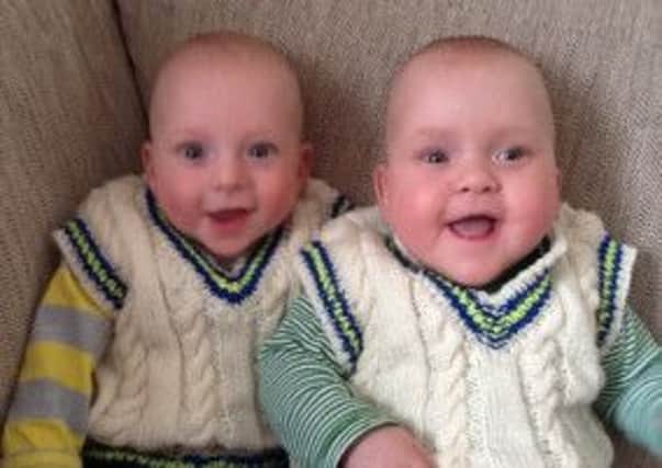 Twins Thomas (left) and Oliver Fletcher of Crowle.