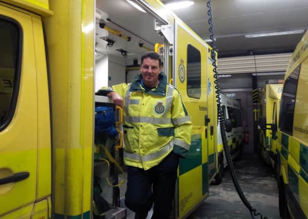 Isle  MP Andrew Percy carrying out his ambulance shift.
