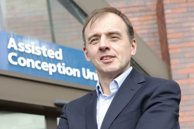 Consultant Jonathan Skull at the Assisted Conception Unit in Sheffield