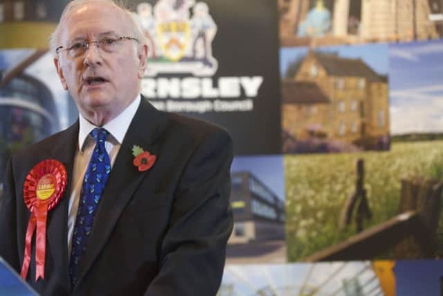 Alan Billings is returned as the new Police and Crime Commissioner for South Yorkshire at The Metrodome in Barnsley