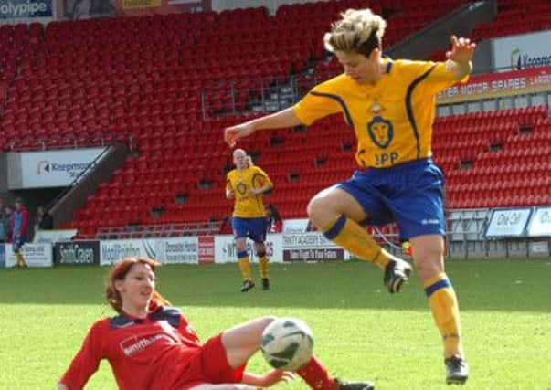 Sue Smith in action for the Belles