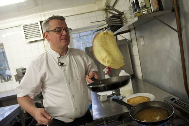 Peppercorn Chef Charlie Curran makes Crepe Suzette