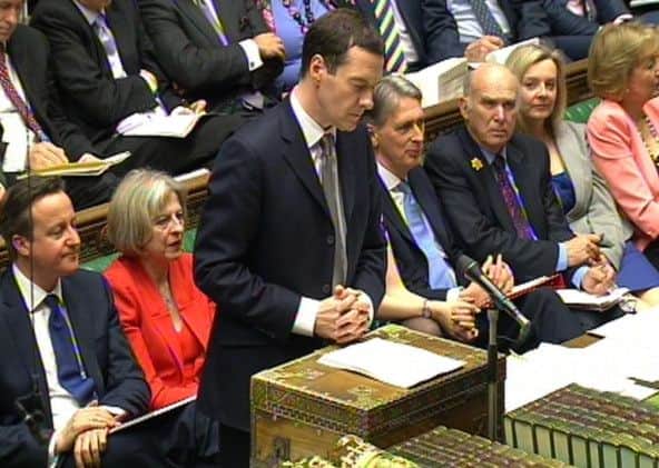 Chancellor of the Exchequer George Osborne delivers his Budget statement to the House of Commons.