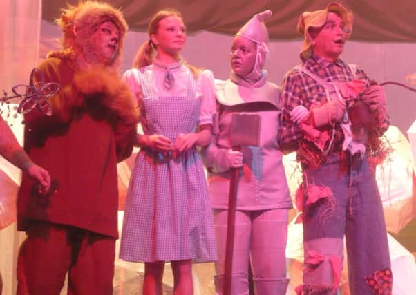 Gavin Ward, Ellie Ashmore, Julie Ballin and Richard Gilson in The Wizard of Oz by Dronfield Musical Theatre Group.Submitte