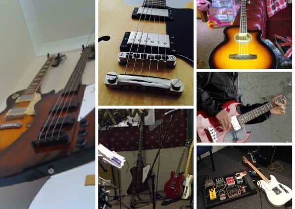 Some pictures of the stolen guitars.