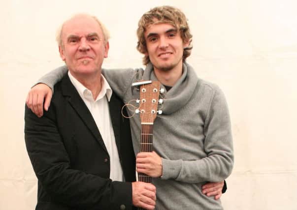 Ashley Hutchings and his son  Blair Dunlop. Ashley has received an MBE for his services to folk music.