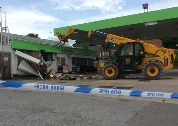 Thieves raided a petrol station ATM early this morning (July 17) in Long Duckmanton.