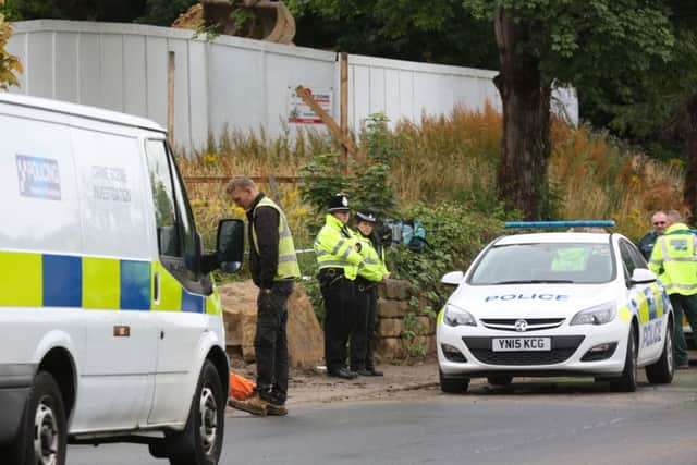 Picture shows police activity around a building site on Bank End Road in Worsbrough, Barnsley. Picture: Ross Parry Agency