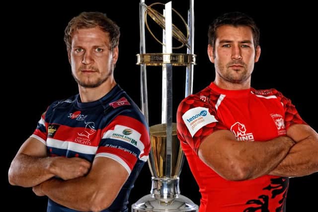 Michael Hills (left) leads his team into battle with London Welsh on Saturday.