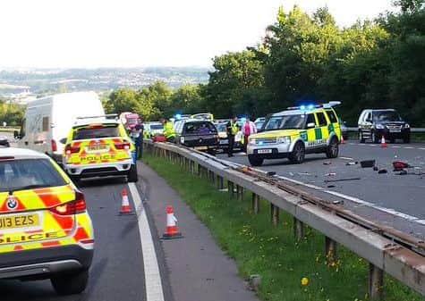 The scene of the crash. Photo: Derbyshire Police