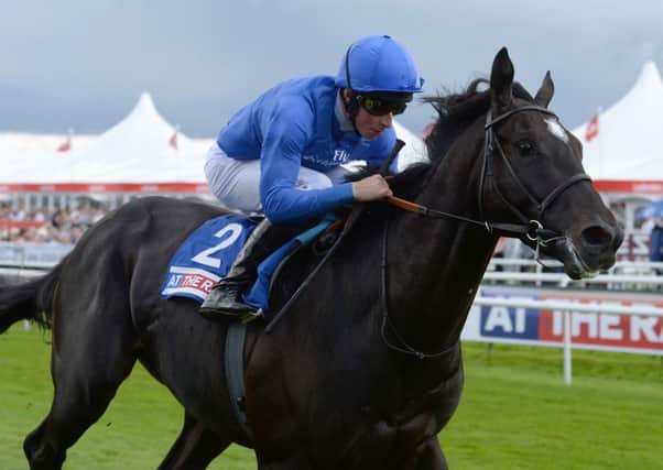 TOP CLASS -- one of the best two-year-olds seen this season, Emotionless, ridden by William Buick, romps home at Doncaster's St Leger meeting. (PHOTO BY: Anna Gowthorpe/PA Wire).
