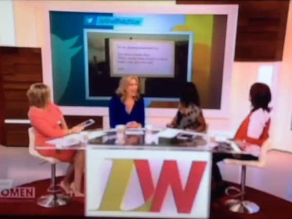 ITV's Loose Women discussing a Sheffield woman's unique revenge on her 'cheating' husband