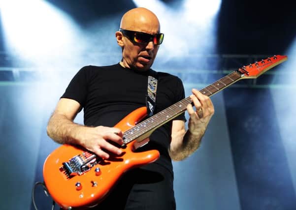 Joe Satriani on stage at Sheffield City Hall. Picture:Glenn Ashley.