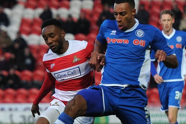 Cedric Evina was Rovers stand-out performer.