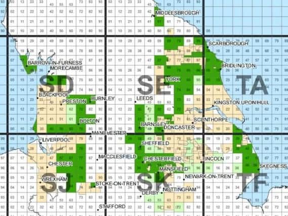 Fracking licence areas yet to be decided (dark green) border on the Peak District, which may soon be opened to exploration.
