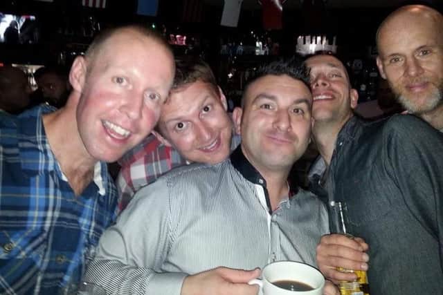 Wayne Wall, who gave up drinking for a year, drinks a coffee in a nightclub at 3am in Blackpool