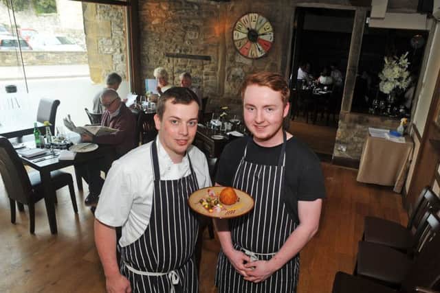 Riley's Restaurant, Bridge Street, Bakewell.
Carl Riley, left, head chef/co-owner and his sous chef Ryan Lee.