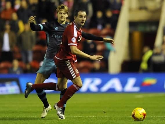 Glenn Loovens in Sheffield Wednesday's defeat to Middlesbrough last night