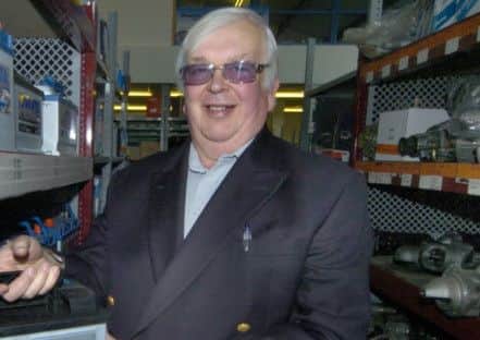 Gordon Millward at his auto-electrical business on Newhall Road, Sheffield