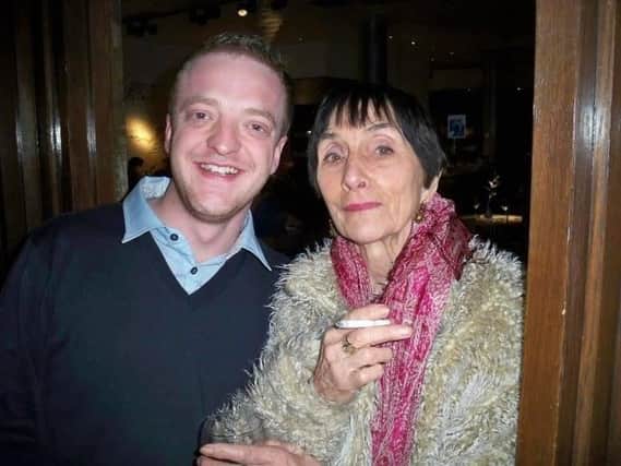 Pete Meston with EastEnders actress June Brown, aka Dot Cotton.