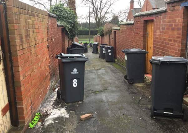 The rubbish on Melville Avenue, Balby. Bins have not been collected for over two weeks.