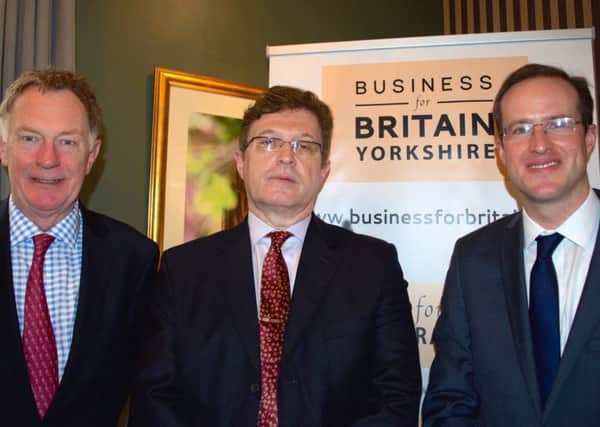 Alan Halsall, Carl Chambers and Matthew Elliott of Business for Britain