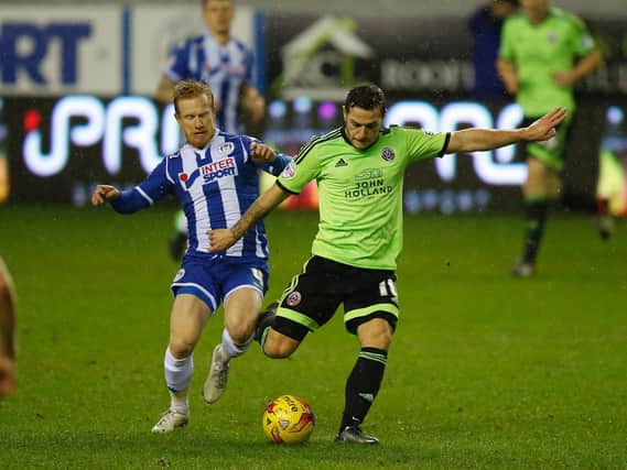 Billy Sharp in action against Wigan
