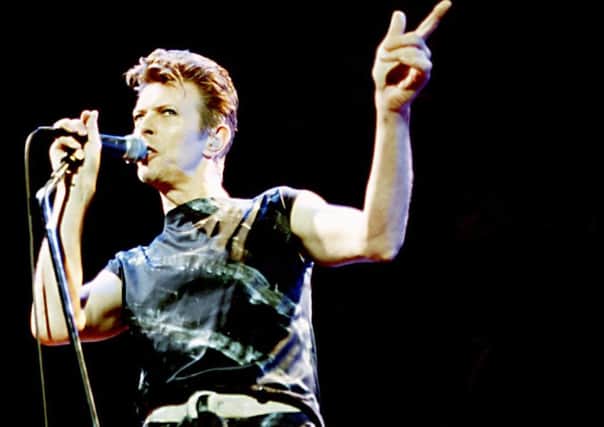 David Bowie in Concert- Pictured is David Bowie at the Sheffield Arena.
