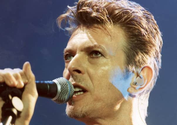 David Bowie Concert-Pictured is David Bowie in Concert at the Sheffield Arena.