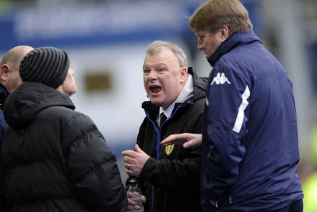 Leeds boss Steve Evans isn't happy