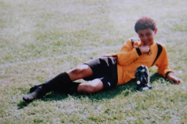 Footballer Luke Francis, in younger days