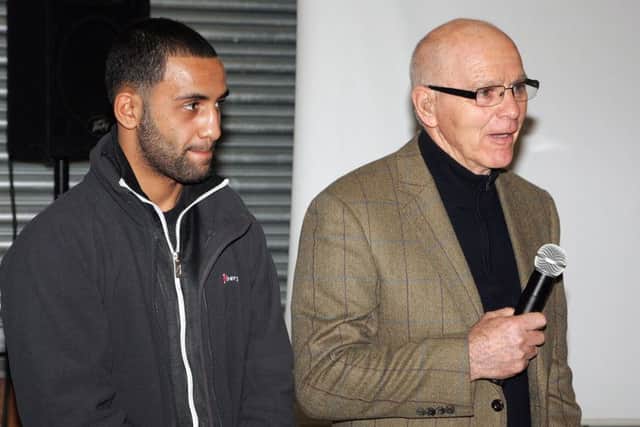 Brendan Ingle and one of his proteges, Barry Awad