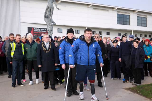 Get Doncaster Walking Festival sets off from the Keepmoat Stadium for a 1.7 mile walk lead by Ben Parkinson MBE.