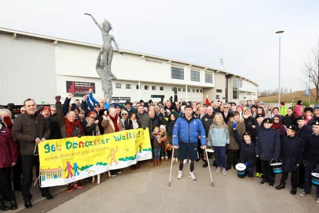 Get Doncaster Walking Festival sets off from the Keepmoat Stadium for a 1.7 mile walk lead by Ben Parkinson MBE.