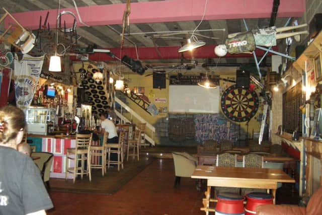 The quirky interior of Cask Corner.