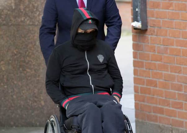 Arshid Hussain arrives at Sheffield Crown Court