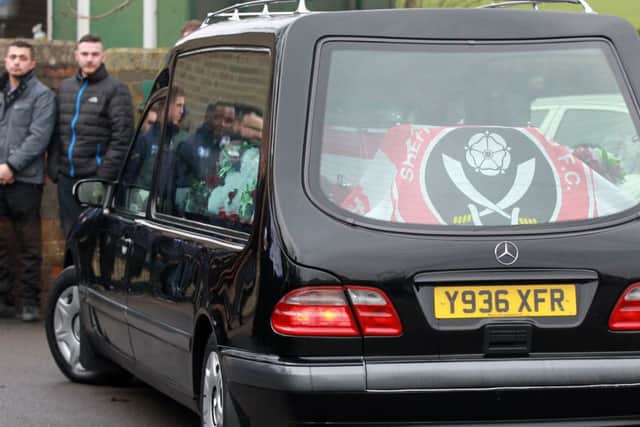 The funeral of Sean Salvin took place at Ecclesfield Cemetery. Sean died in a crash on December 30th 2015.