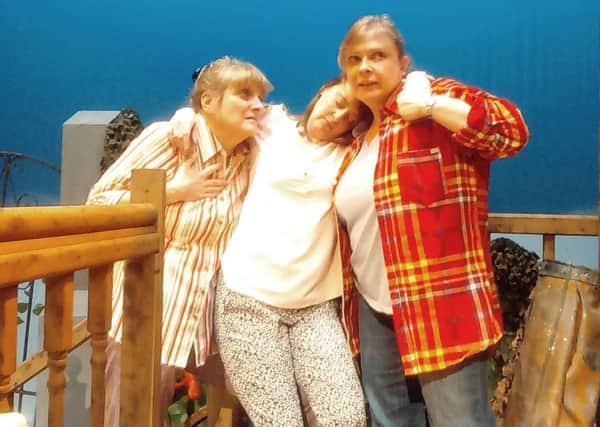 Karen Henson, Amanda Howard and Susan Earnshaw, pictured left to right, in Snake in the Grass at Chesterfield's Pomegranate Theatre.